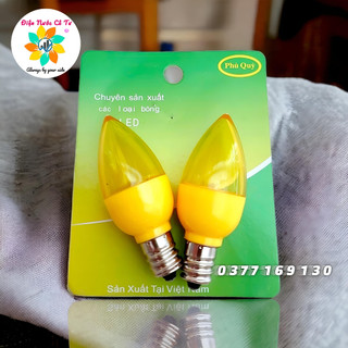2 bóng LED ớt đỏ bàn thờ E12 Phú Quý