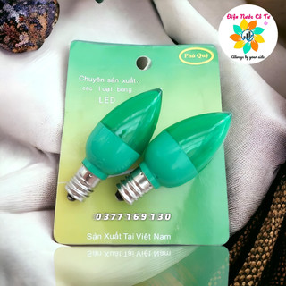 2 bóng LED ớt đỏ bàn thờ E12 Phú Quý