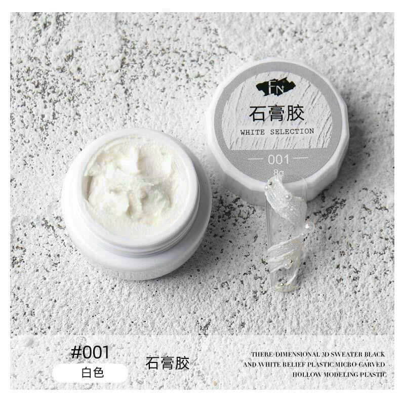 Gel Xi Măng 2 Màu Trắng - Đen Trang Trí Móng💅💅💅