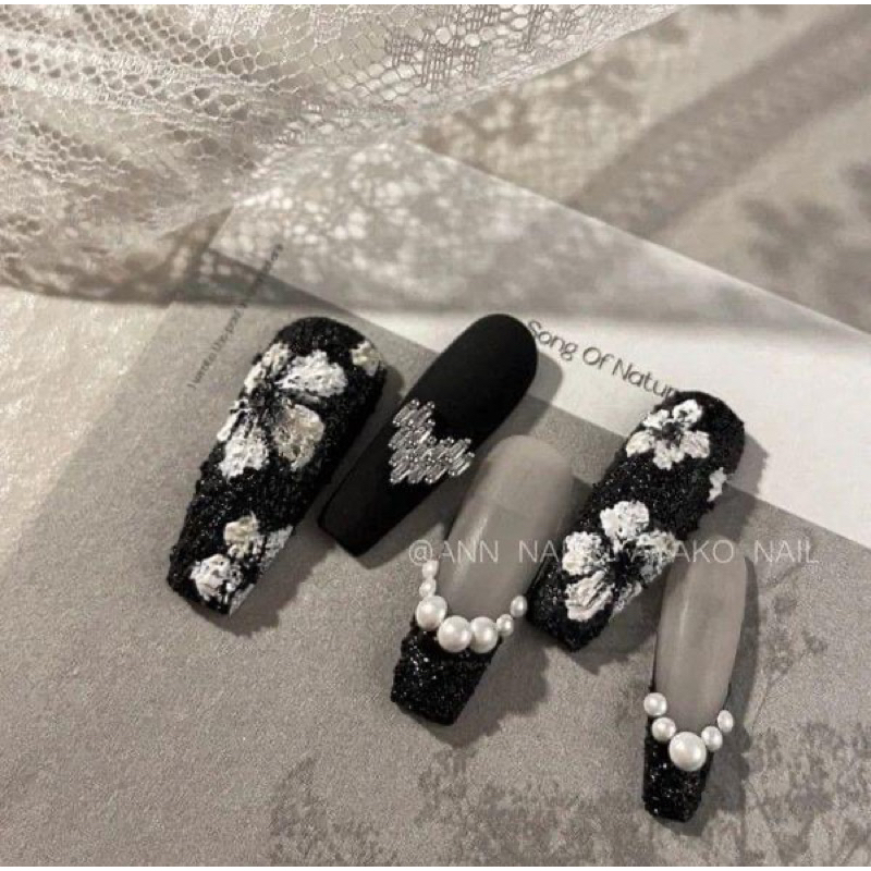 Gel Xi Măng 2 Màu Trắng - Đen Trang Trí Móng💅💅💅