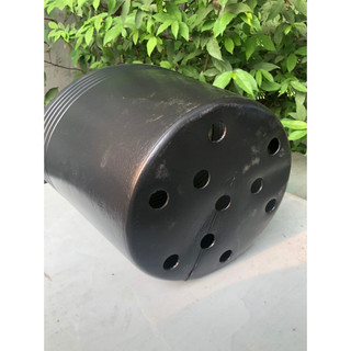 Chậu nhựa trồng cây c12 đen loại dày dặn 30x26