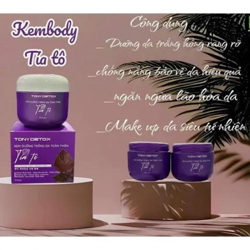 Kem Trắng Da Body Tía Tô Xịn 180g