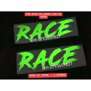 Tem dạ quang chữ race