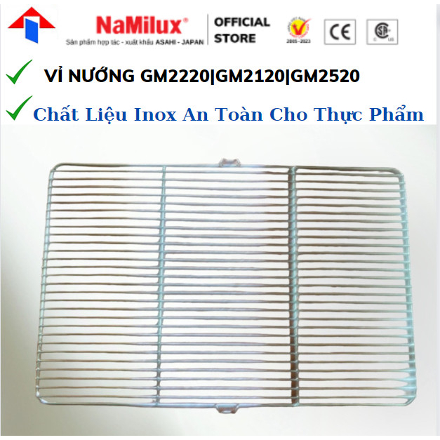 Vỉ Nướng Inox Thay Cho Bếp Gas Namilux GM2220 / GM2120 /GM2520