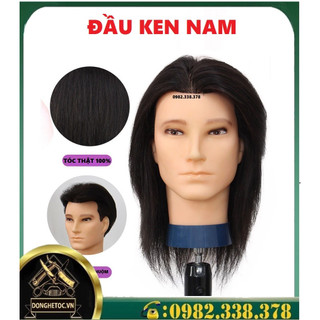 Đầu ken nam tóc thật có thể uốn nhuộm