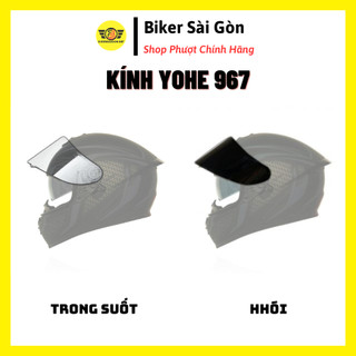 KÍNH MŨ BẢO HIỂM FULLFACE YOHE 967 MÀU TRONG, KHÓI (KHÔNG BAO GỒM MŨ BẢO HIỂM) - Biker Sài Gòn