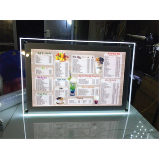 A3Khung tranh điện - Hộp đèn quảng cáo siêu mỏng- Menu led- poster led để bàn treo tường size A3
