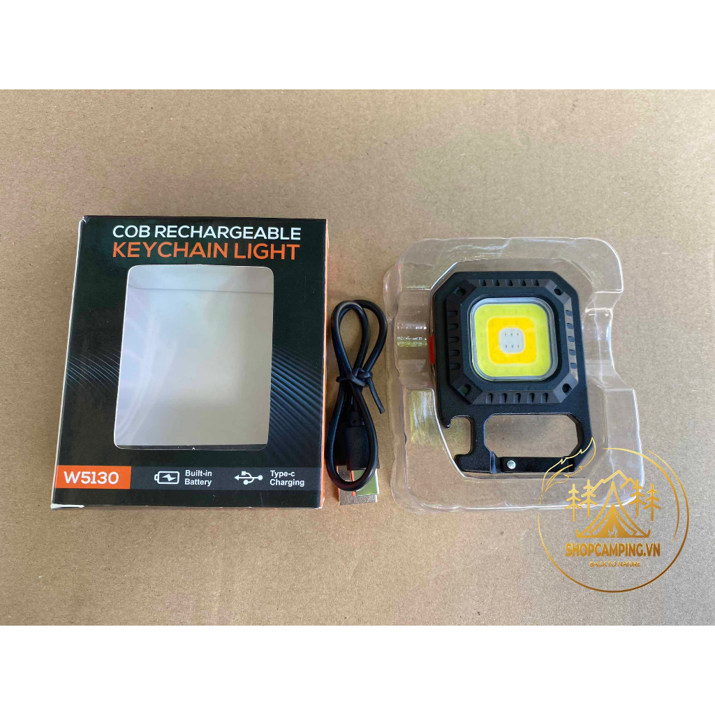 Đèn led mini siêu sáng móc chìa khóa, đèn pin bỏ túi 6 chế độ, dã ngoại, phượt cắm trại - Camping VietNam