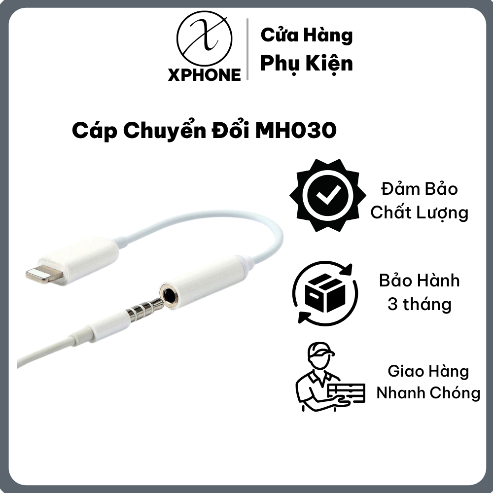 Cáp Chuyển Đổi Mh030 Vừa Sạc Vừa Cắm Tai Nghe Tiện Lợi - Xphone Shop