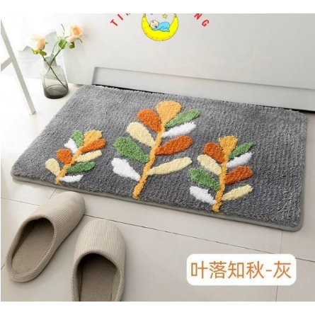 Thảm lau chân 3D lông cừu cao cấp thấm hút tốt, thảm chùi chân chống trơn trượt nhà tắm, phòng khách, phòng ngủ