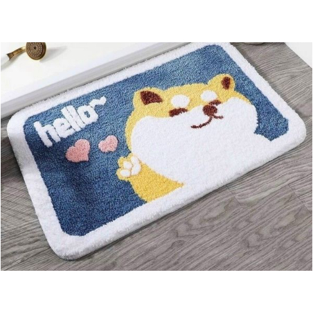 Thảm lau chân 3D lông cừu cao cấp thấm hút tốt, thảm chùi chân chống trơn trượt nhà tắm, phòng khách, phòng ngủ