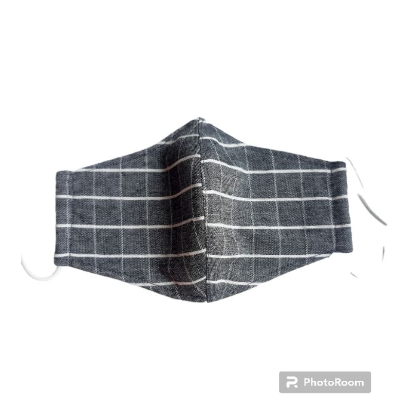 Khẩu trang người lớn vải Linen/ thô hoa văn dáng Basic