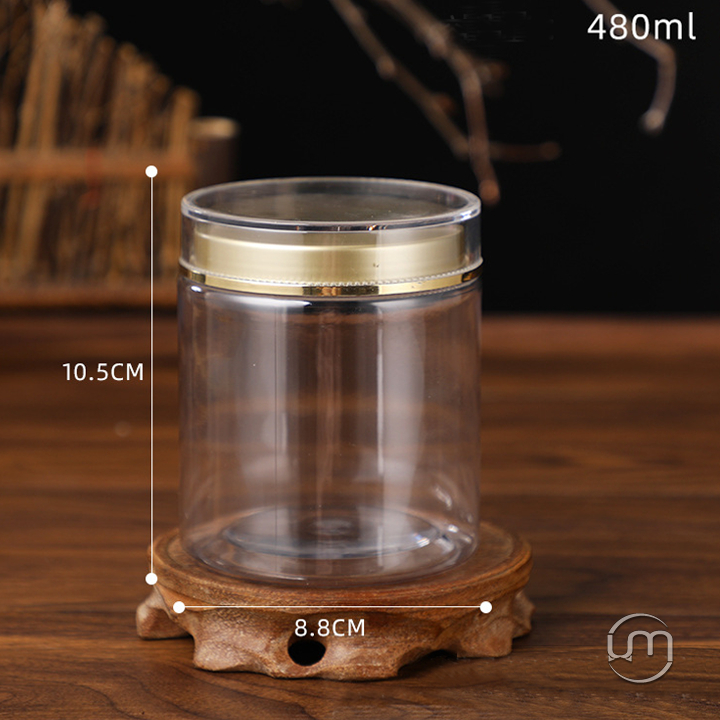 8.8*10.5cm- Hũ nhựa PET đựng saffron, đông trùng hạ thảo,...
