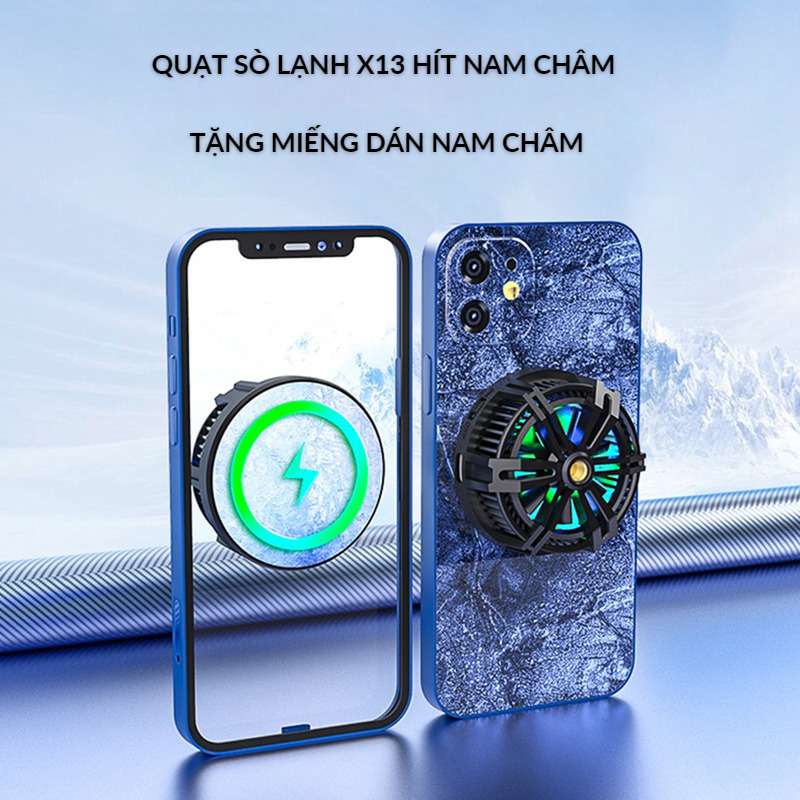 Quạt tản nhiệt sò lạnh X13 hít điện thoại