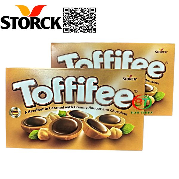 Kẹo caramen mềm phủ sô-cô-la nhân hạt dẻ Toffifee 125g và 400g