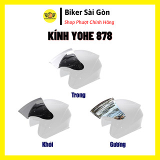 KÍNH MŨ BẢO HIỂM 3/4 YOHE 878 (KHÔNG BAO GỒM MŨ BẢO HIỂM) - Biker Sài Gòn
