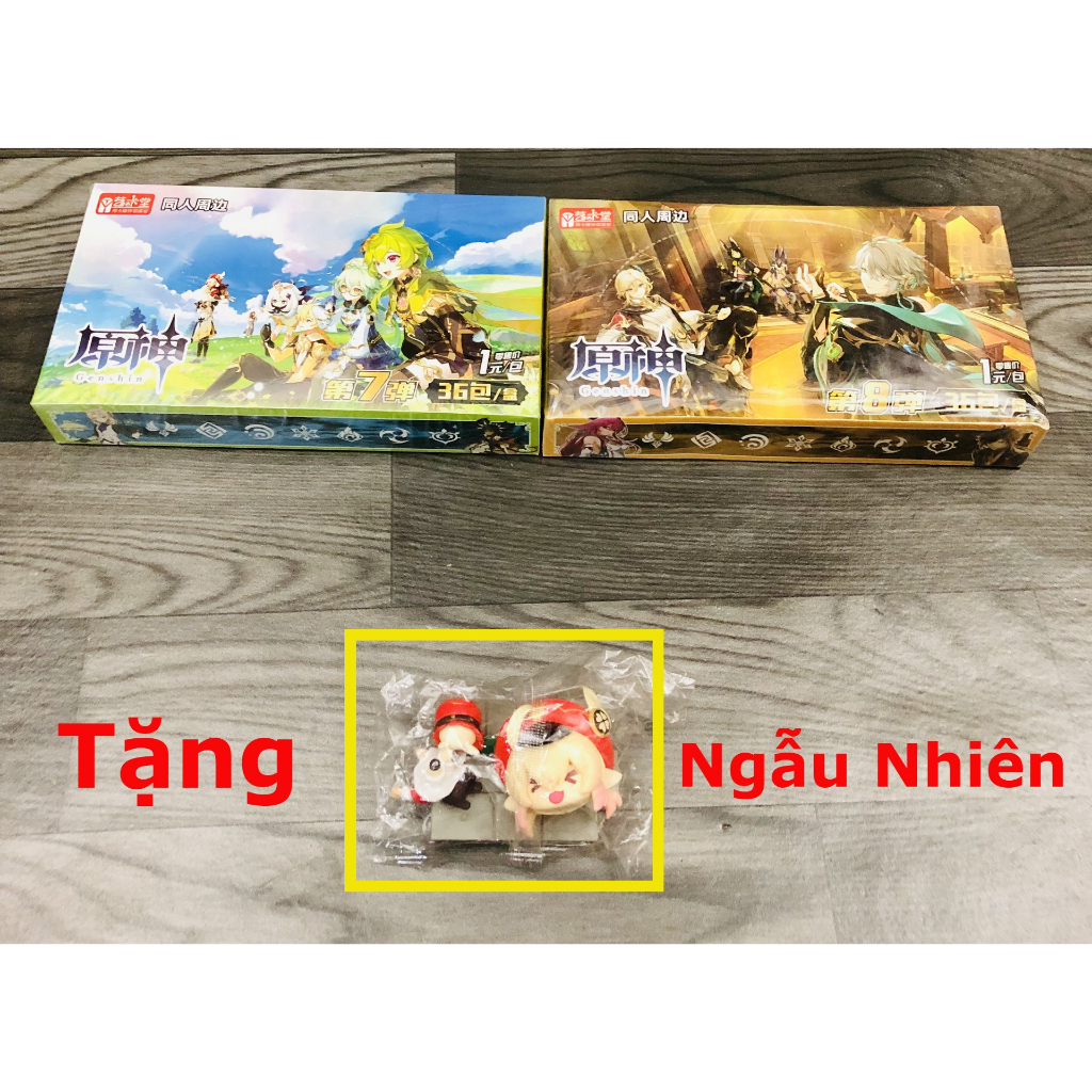 [ Vũ Trí Ba ] Hộp Thẻ Bài 5 ảnh thẻ nhân phẩm ngẫu nhiên mỗi gói Anime genshin impact