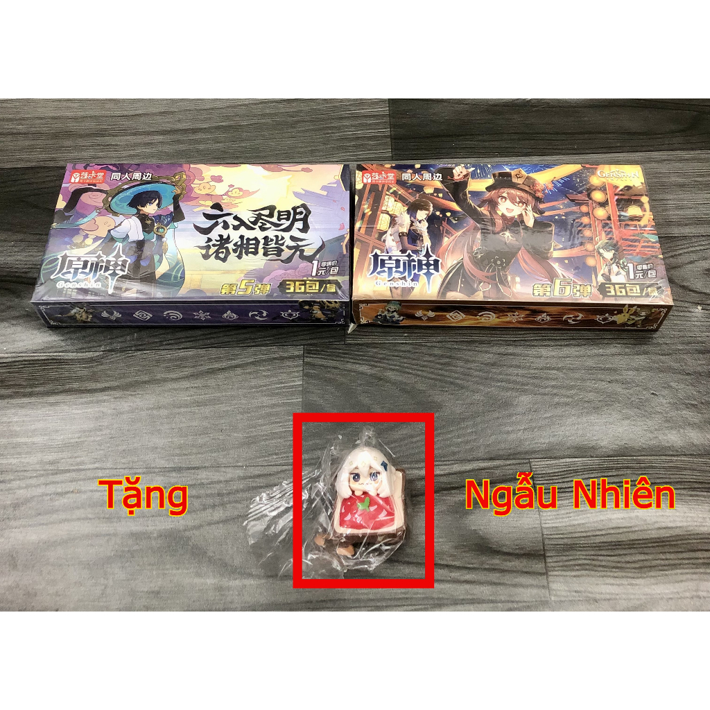 [ Vũ Trí Ba ] Hộp Thẻ Bài 5 ảnh thẻ nhân phẩm ngẫu nhiên mỗi gói Anime genshin impact