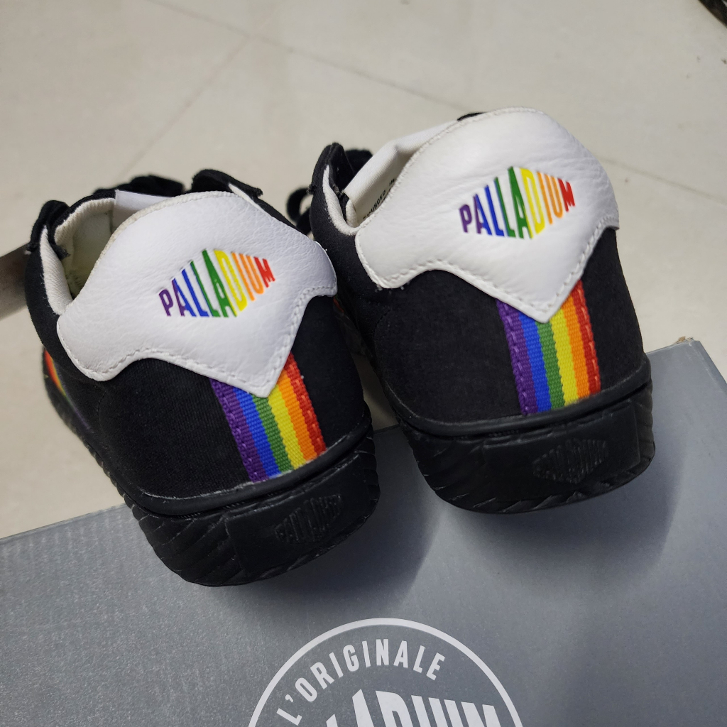 Xả hàng Giày Palladium nam cổ thấp màu xanh mực đen