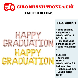Combo bóng trang trí Lễ Tốt Nghiệp nhiều mẫu - Graduation combo ltn21