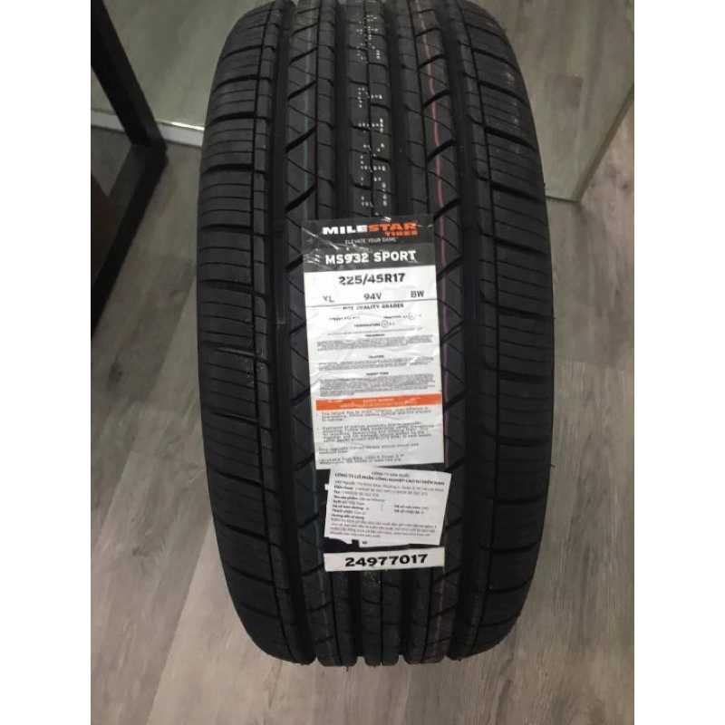 Lốp ôtô 225/45r17 Milestar