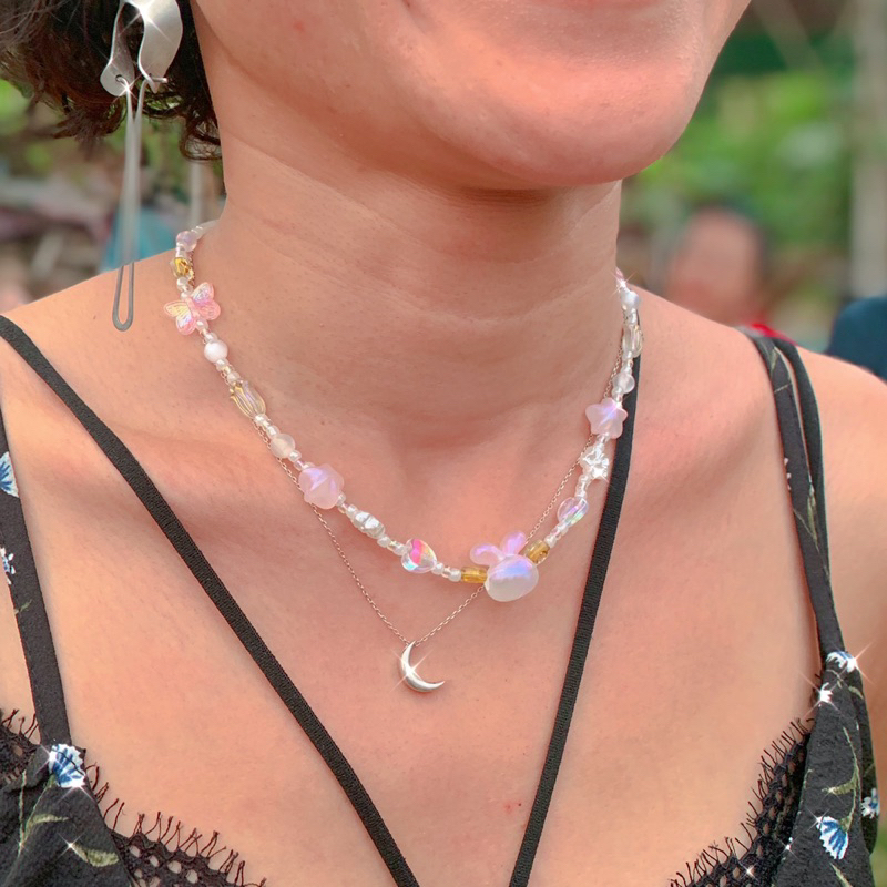 VÒNG CỔ THỎ HỒNG HANDMADE - LC.STORE