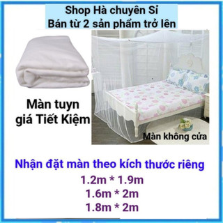 Giá sỉ - màn tuyn trắng không cửa giá rẻ chiều cao 1m7, kích thước dài x rộng 1m22m / 1m8*2m