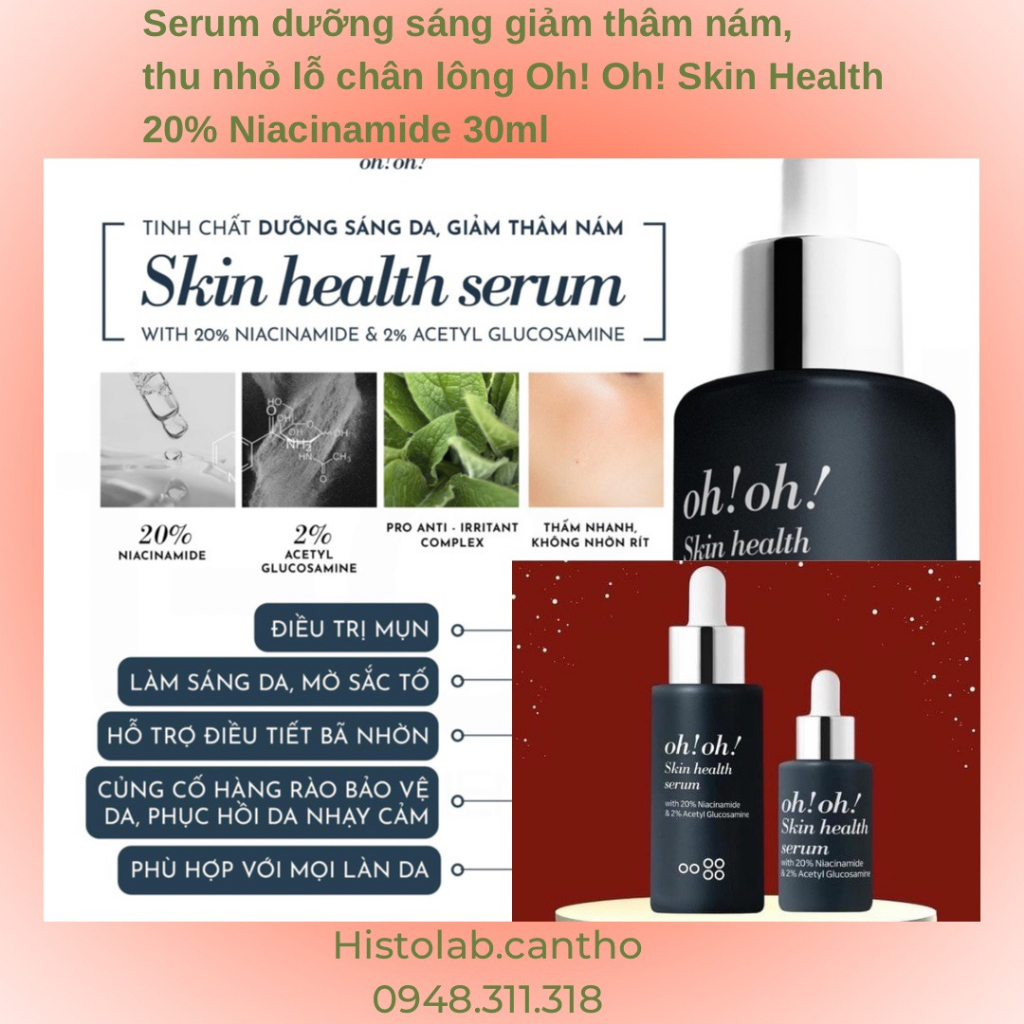 Tinh Chất Dưỡng Sáng Da, Giảm Thâm Nám oh!oh! Skin Health Serum
