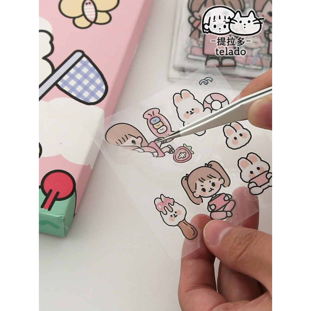 Túi 50 tấm nhãn dán sticker trong ngẫu nhiên hoạt hình dễ thương