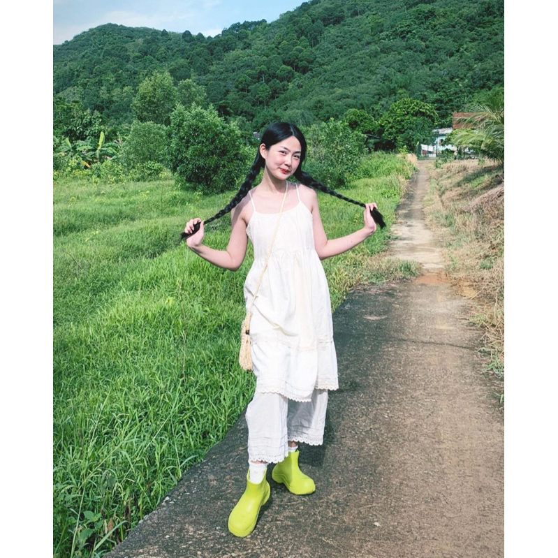 Quần culottes ren gấu | Lá Xoè
