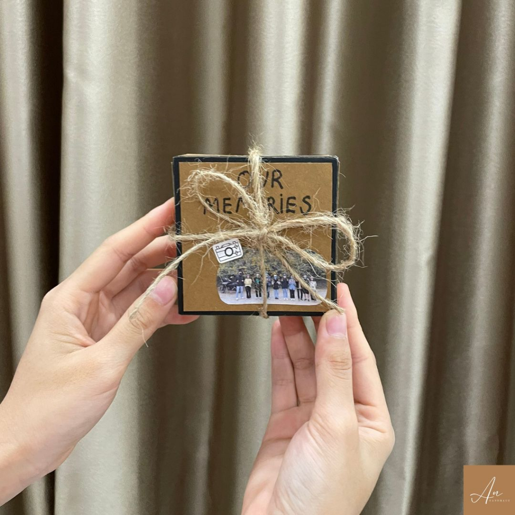 Hộp album ảnh handmade, scrapbook dán ảnh dạng hộp mini, món quà ý nghĩa tặng bạn gái S06