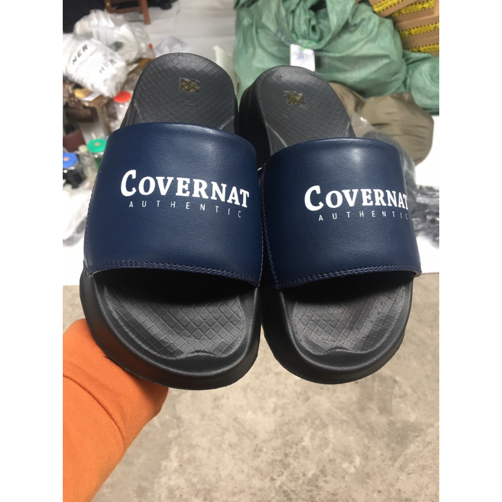 Dép lê nữ nam quai ngang Covernat chữ nổi 3D thời trang, nhẹ, êm chân,bền đẹp