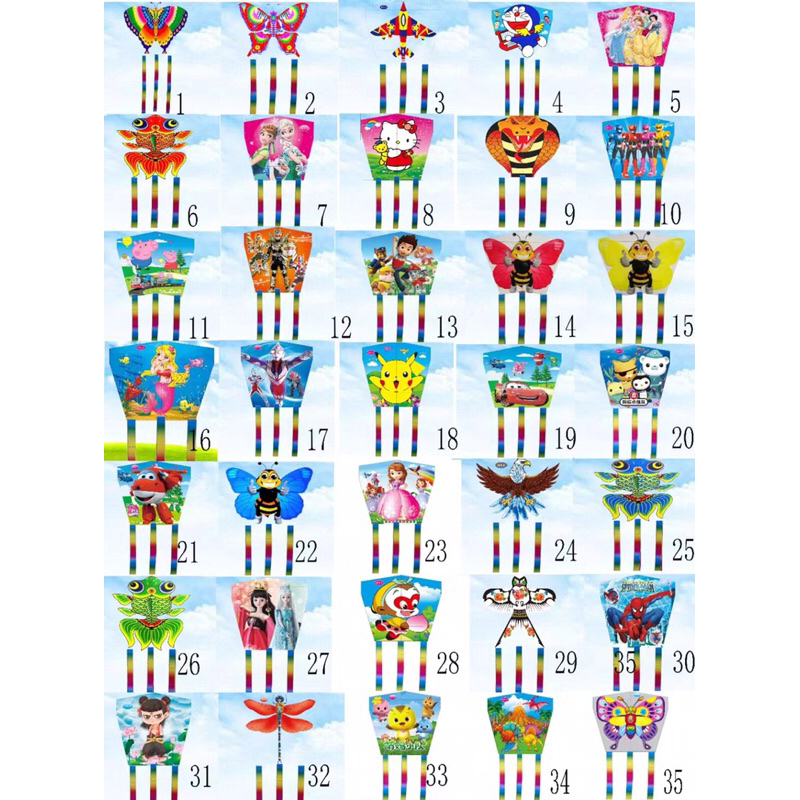 Diều cần câu mini 3D, diều hoạt hình anime cho bé kèm tay quay và cuộn dây 50 mét