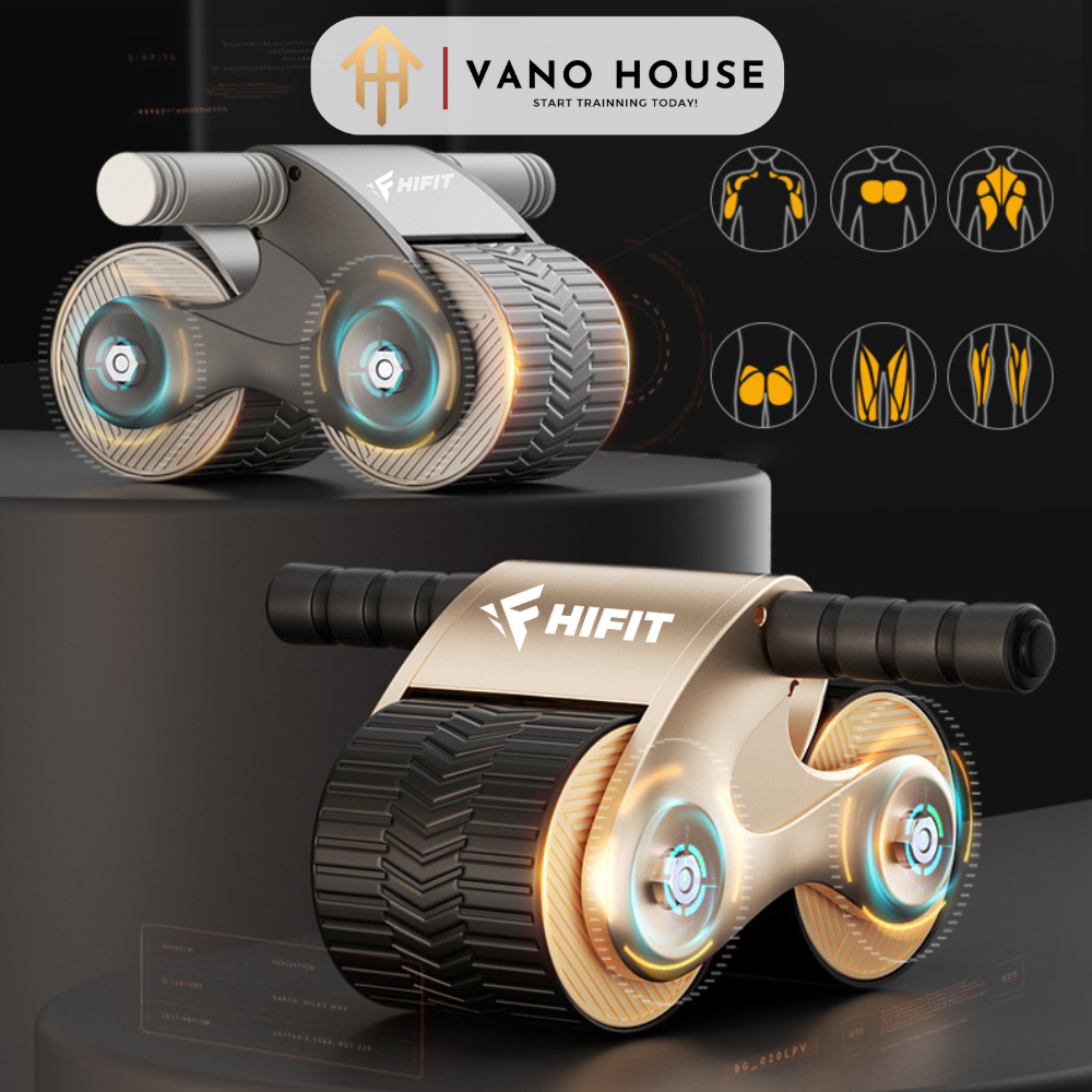 Con Lăn Tập Bụng 2 Bánh HIFIT Có Lò Xo Trợ Lực Tự Động Phục Hồi Hỗ Trợ ...