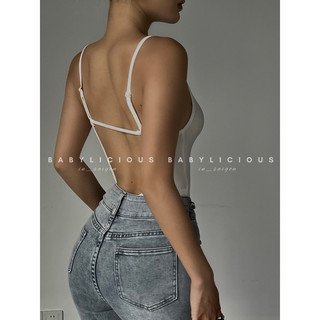 Bodysuit hở lưng sexy, có nút bấm