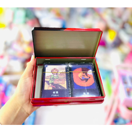 Bộ Bài Ma Sói Tiếng Trung 100/150 Lá Hộp Sắt/Hộp Giấy Nhiều Loại Thẻ Bài Boardgame