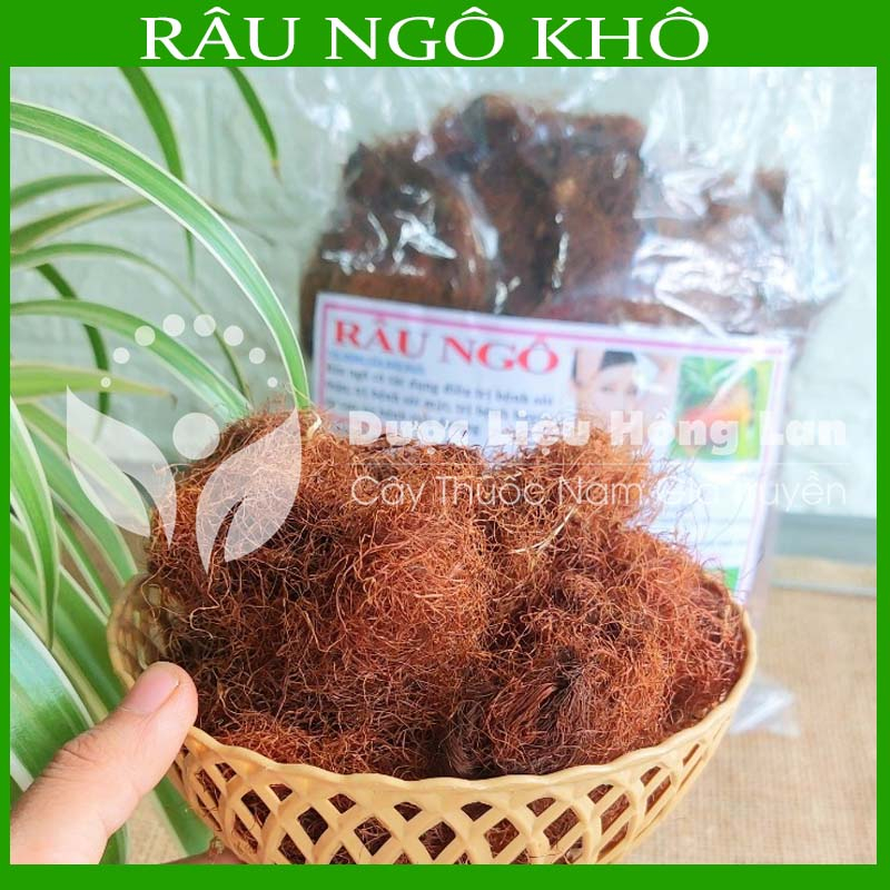 Thảo dược RÂU NGÔ khô sạch đóng gói 500gram - congtyduoclieuhonglan
