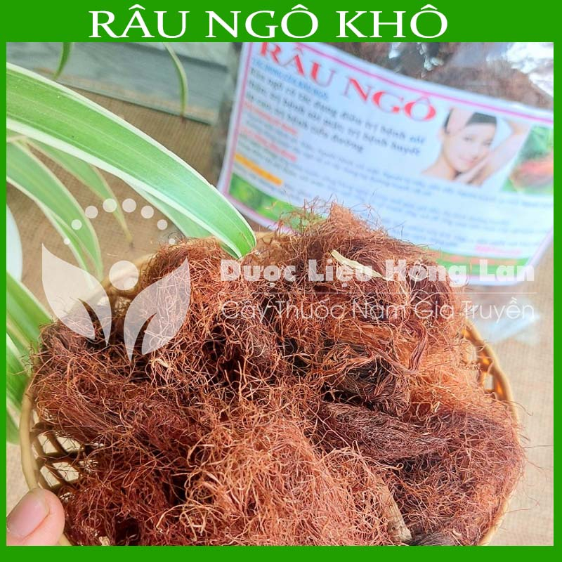 Thảo dược RÂU NGÔ khô sạch đóng gói 500gram - congtyduoclieuhonglan