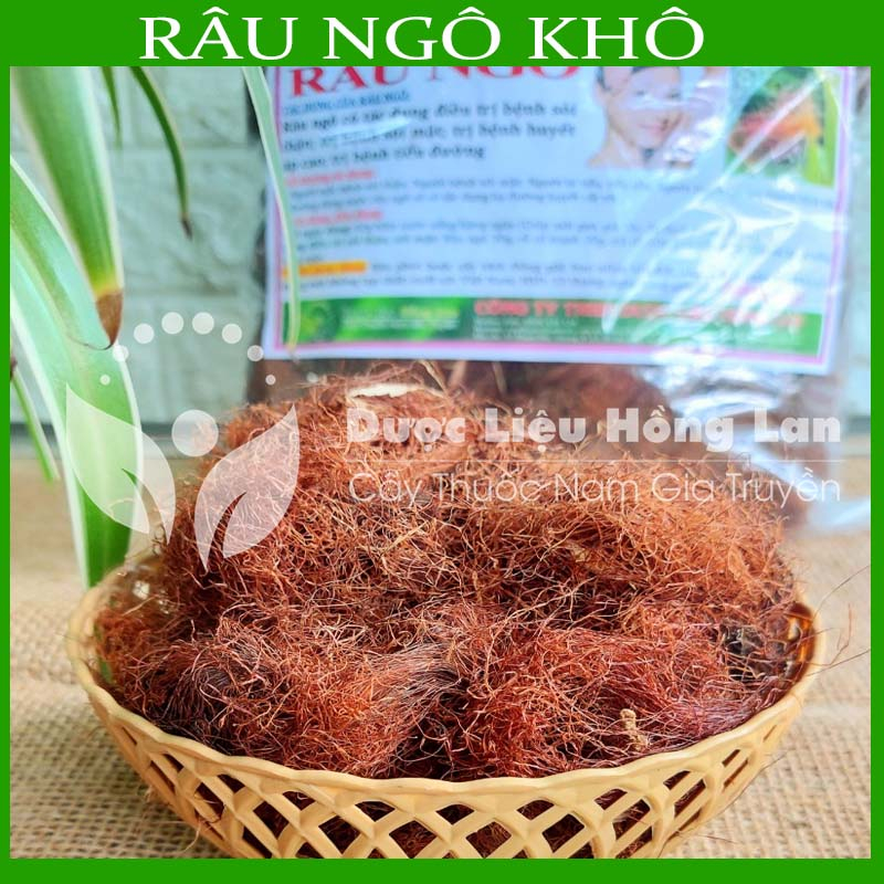 Thảo dược RÂU NGÔ khô sạch đóng gói 500gram - congtyduoclieuhonglan