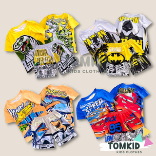 Bộ thun lạnh bé trai, đồ bộ siêu nhân cho bé chất thoáng mát co giãn không nhão 10-40Kg Tomkids