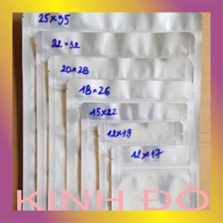 Gía sỉ 500g ,  1KG túi zíp 1 mặt bạc , 1 mặt trong, ( túi cà phê, zip bạc) đủ size_ kinh đô