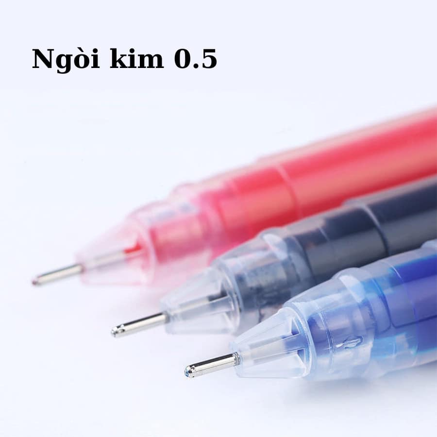 Set 20 bút gel viết gel bút nước đen xanh đỏ mực khô nhanh ngòi 0,5mm bút gel đen mực trơn mượt viết cực thích - TKVT2