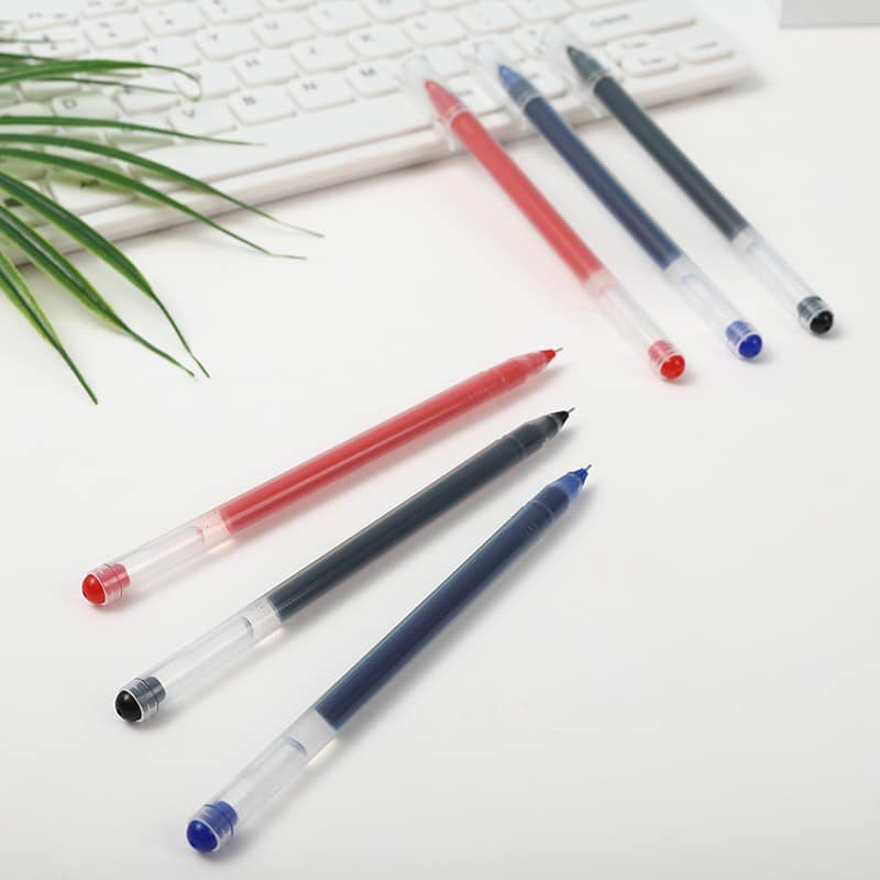 Set 20 bút gel viết gel bút nước đen xanh đỏ mực khô nhanh ngòi 0,5mm bút gel đen mực trơn mượt viết cực thích - TKVT2