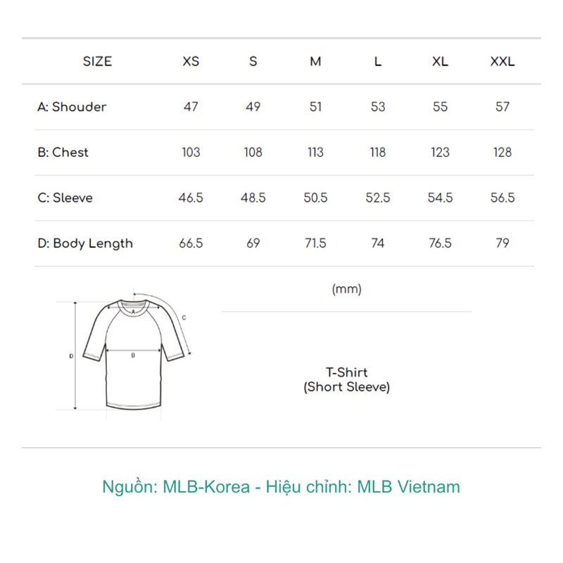 Áo thun MLB chính hãng, hàng Store MLB , mã 3ATSM0233