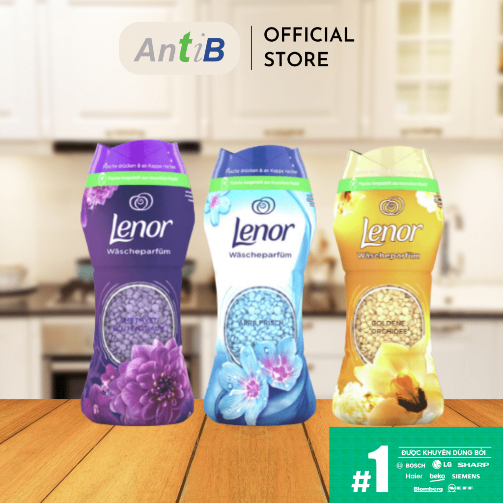 Viên xả vải khô Lenor Đức tích hợp nước hoa giúp làm mềm vải và lưu hương ngất ngây chai 210gr
