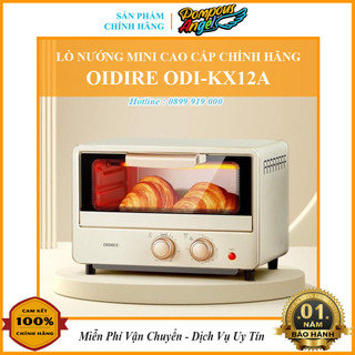 [Sẵn +Chính hãng] Lò nướng mini đa năng OIDIRE ODI-KX12A dung tích 12L màu trắng ,2 thanh nhiệt xoắn , nhiệt đều ổn định