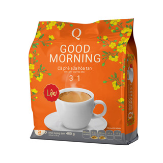 Cà Phê Sữa 3 in 1 Good Morning Trần Quang 24 gói x 20g