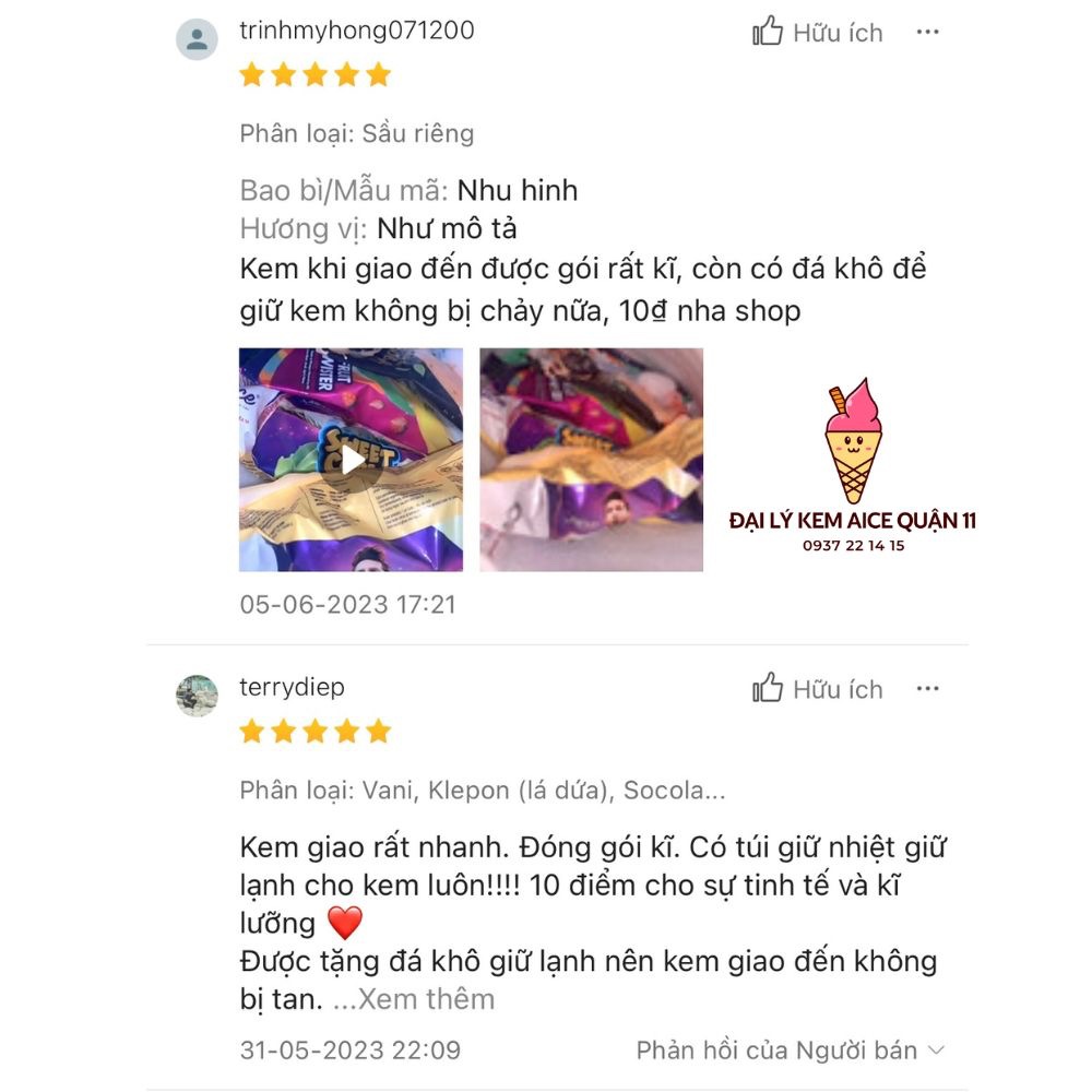 KEM AICE DÂU GIÒN - ĐẠI LÝ KEM AICE TPHCM GIÁ RẺ