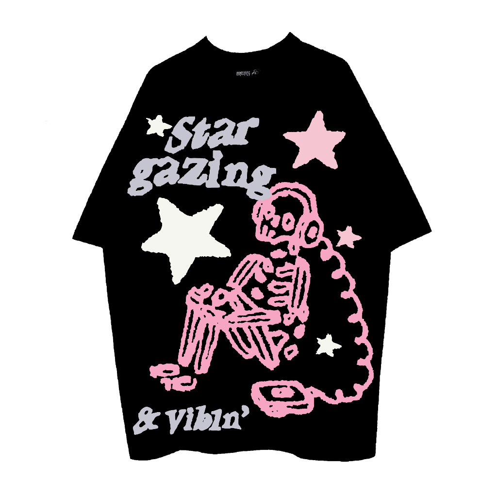 Áo thun Unisex Ridiculous - STARGAZING BLACK, vải thun 2 chiều 99% cotton 250gsm