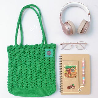 CC009 - Túi đeo vai hoạ tiết đơn giản, chất liệu sợi cotton